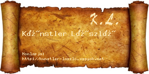 Künstler László névjegykártya